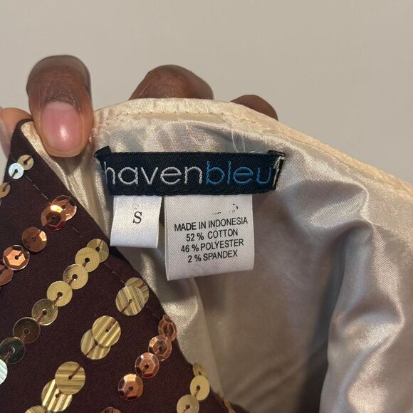 Haven Bleu 2000s A line Sequin skirt Size Small - Picture 4 of 4